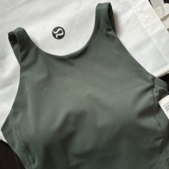 LULULEMON ALIGN TANK HIGH NECK TANK IN DARK FORREST SZ 6 NWT - Picture 2 of 7